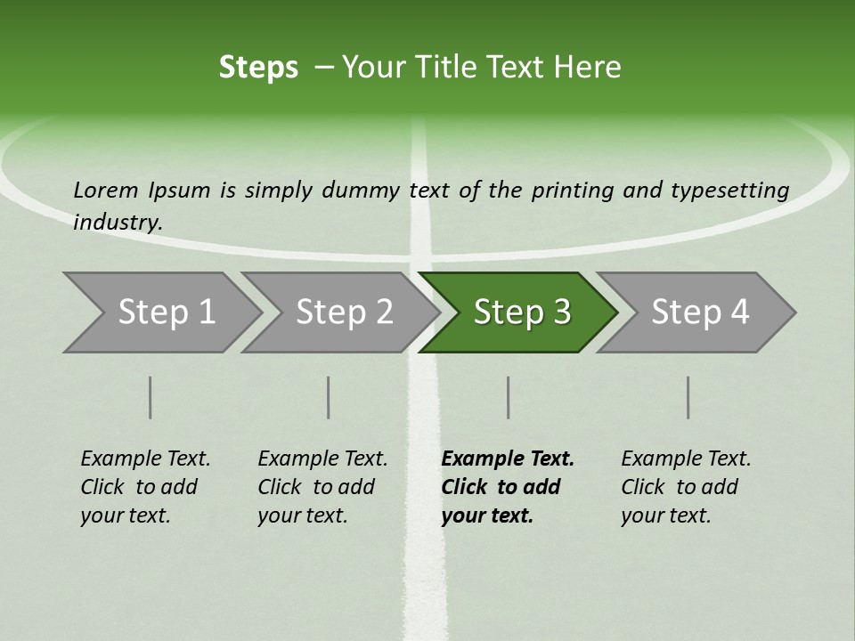 A Green Field With A White Line On It PowerPoint Template
