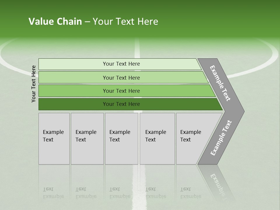 A Green Field With A White Line On It PowerPoint Template