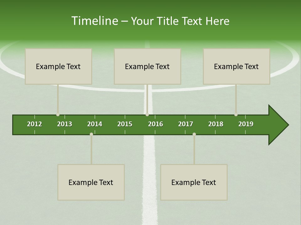 A Green Field With A White Line On It PowerPoint Template