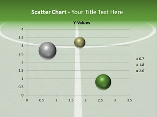 A Green Field With A White Line On It PowerPoint Template