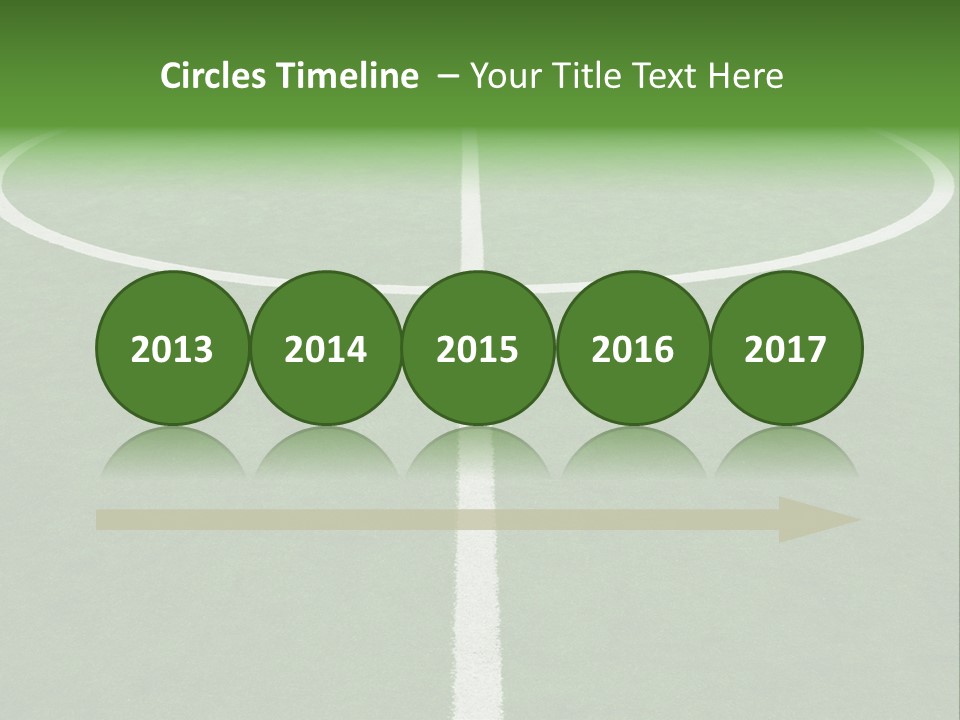 A Green Field With A White Line On It PowerPoint Template