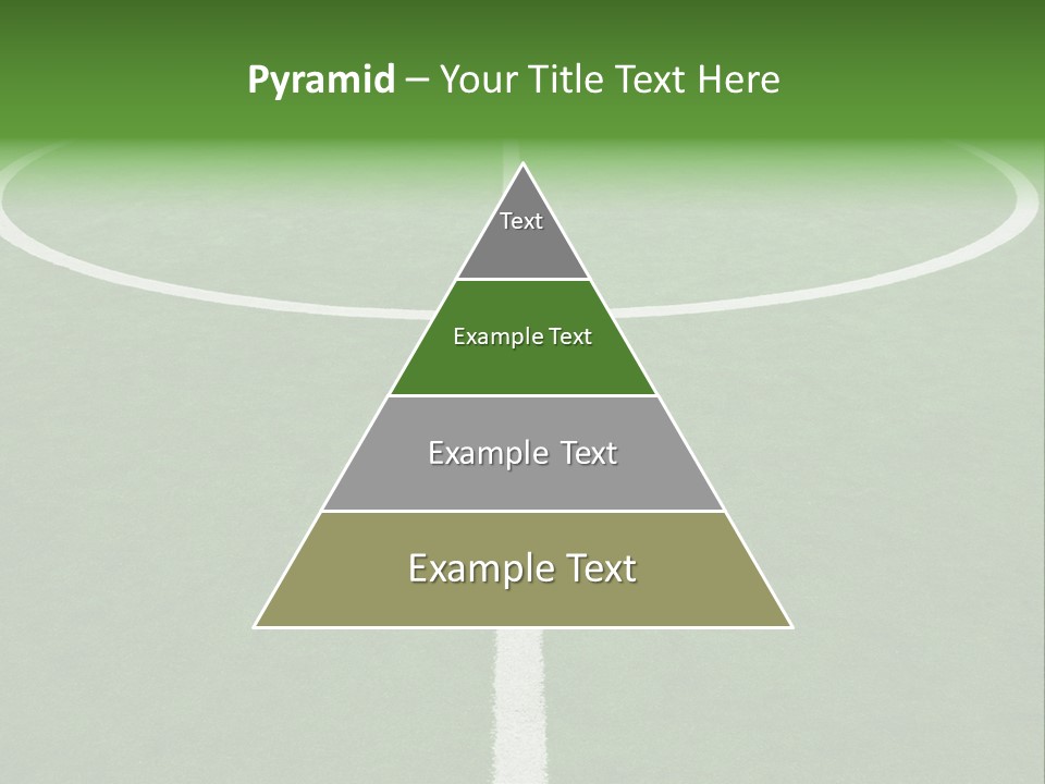 A Green Field With A White Line On It PowerPoint Template
