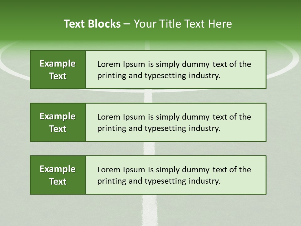 A Green Field With A White Line On It PowerPoint Template