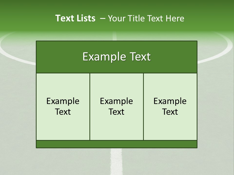 A Green Field With A White Line On It PowerPoint Template