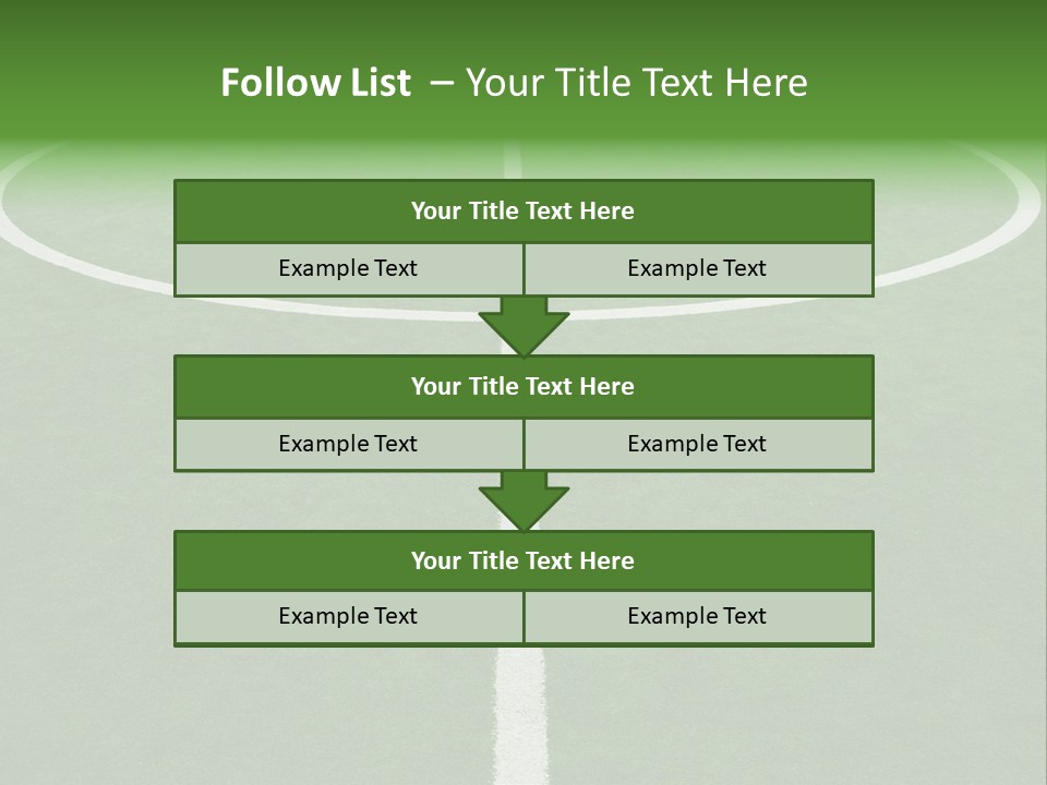 A Green Field With A White Line On It PowerPoint Template