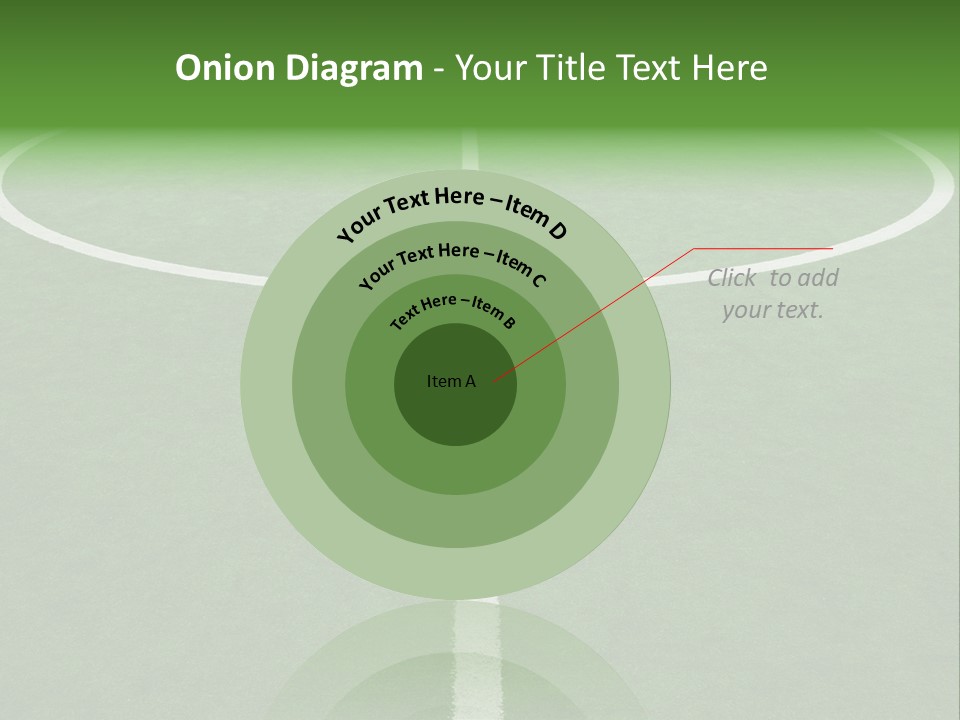 A Green Field With A White Line On It PowerPoint Template