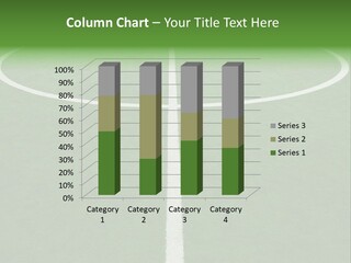 A Green Field With A White Line On It PowerPoint Template