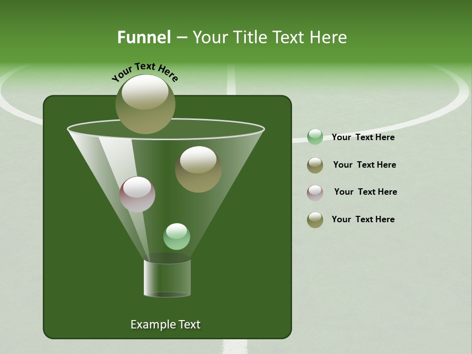 A Green Field With A White Line On It PowerPoint Template