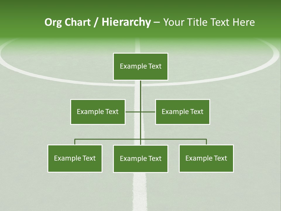 A Green Field With A White Line On It PowerPoint Template