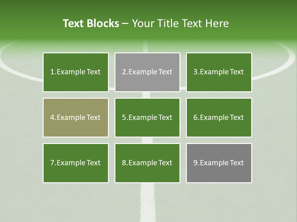 A Green Field With A White Line On It PowerPoint Template