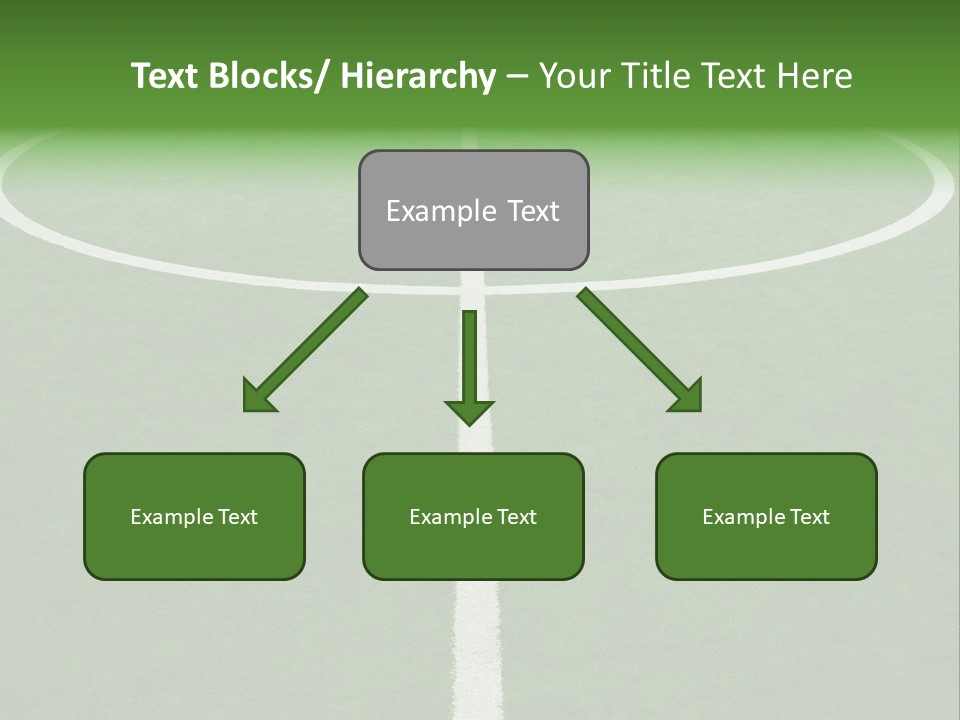 A Green Field With A White Line On It PowerPoint Template