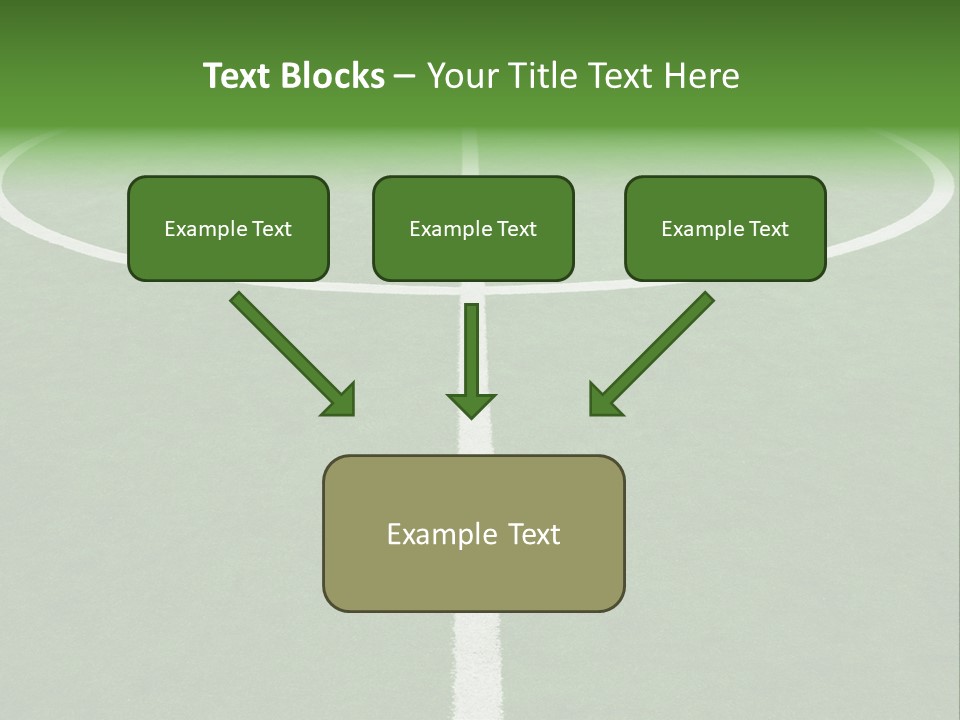 A Green Field With A White Line On It PowerPoint Template