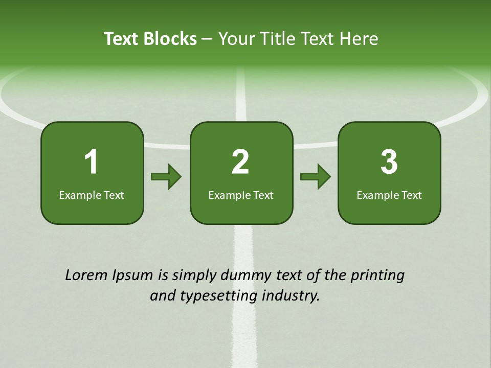 A Green Field With A White Line On It PowerPoint Template