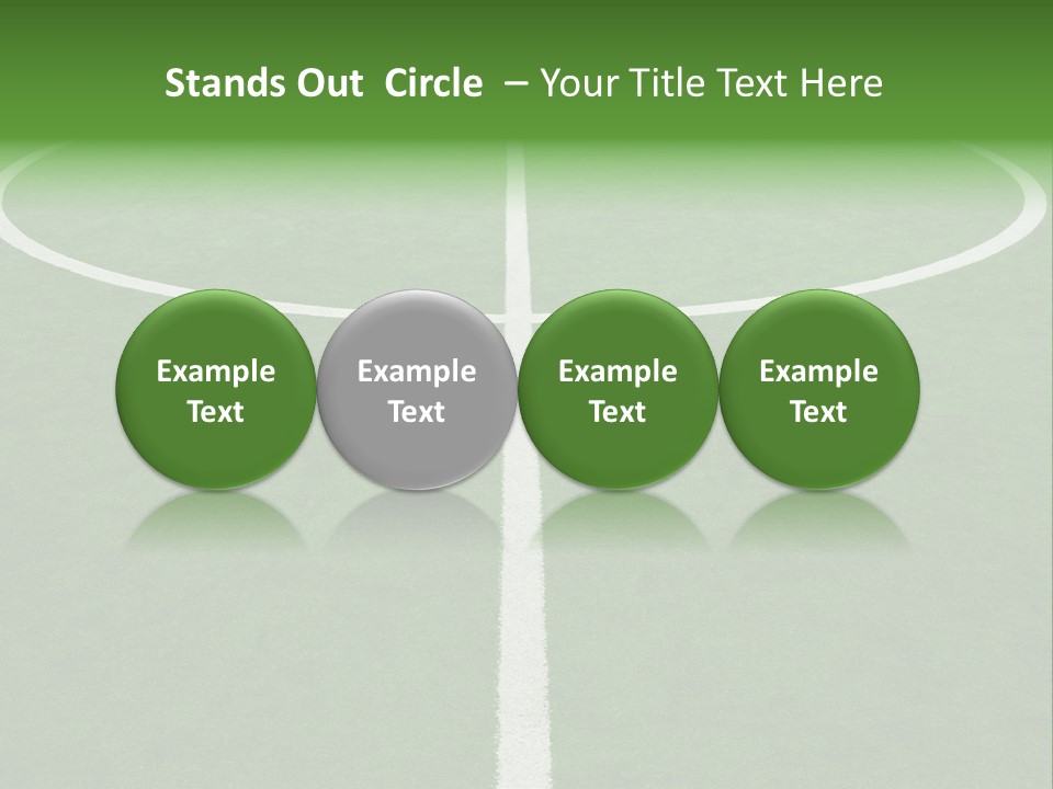 A Green Field With A White Line On It PowerPoint Template
