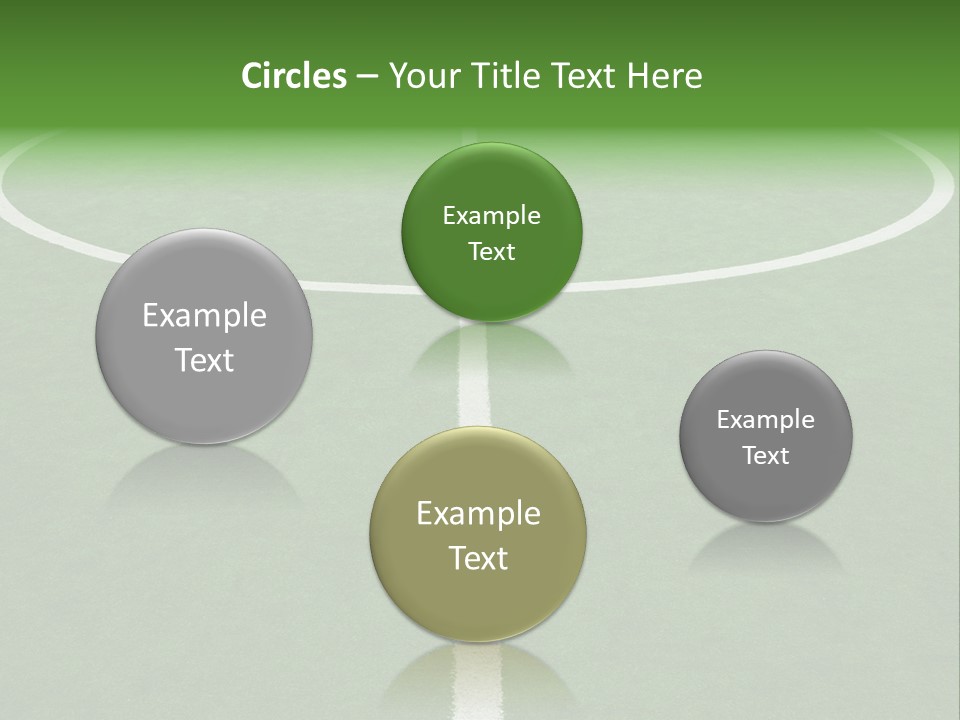 A Green Field With A White Line On It PowerPoint Template