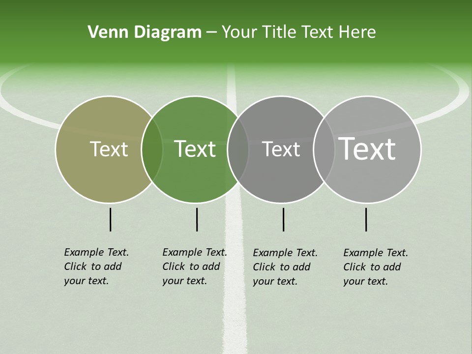 A Green Field With A White Line On It PowerPoint Template