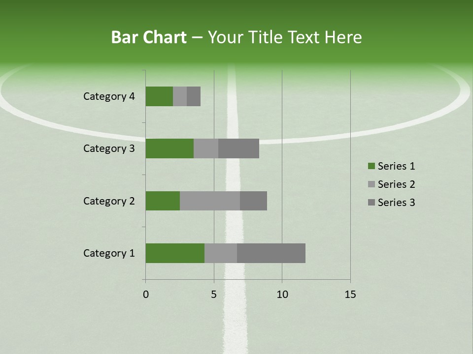 A Green Field With A White Line On It PowerPoint Template