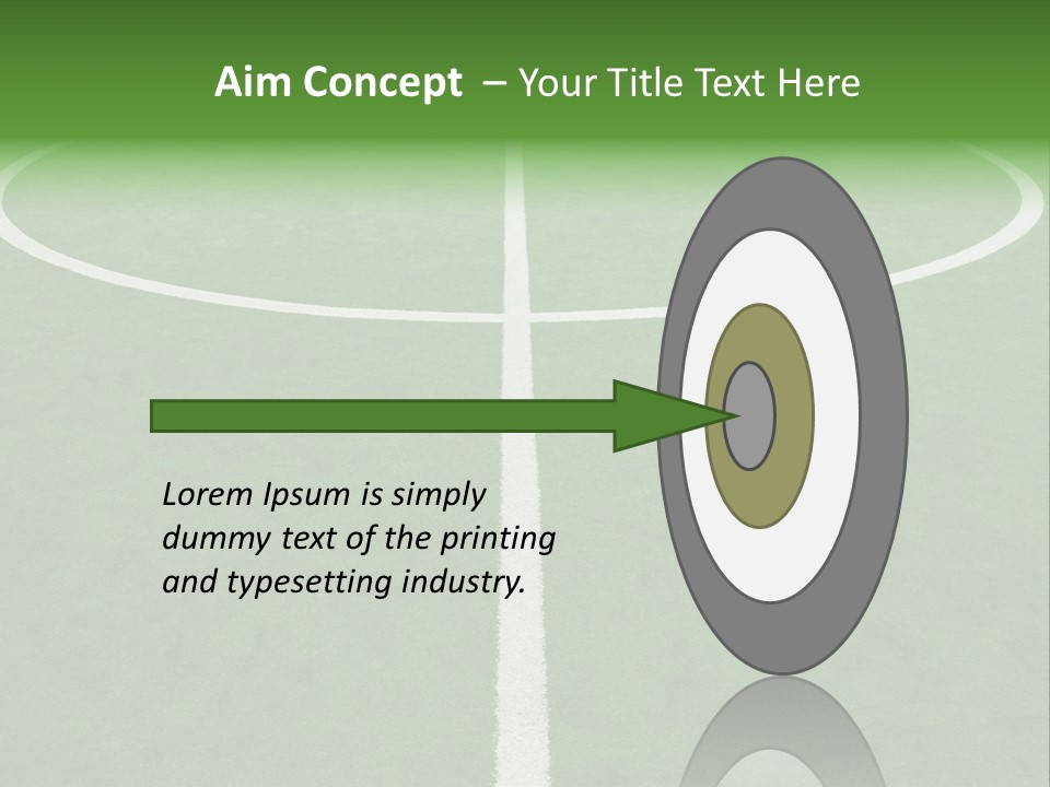 A Green Field With A White Line On It PowerPoint Template