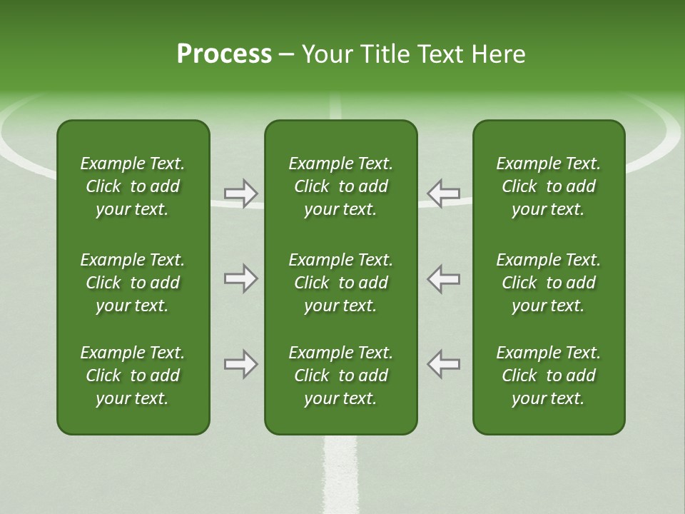 A Green Field With A White Line On It PowerPoint Template