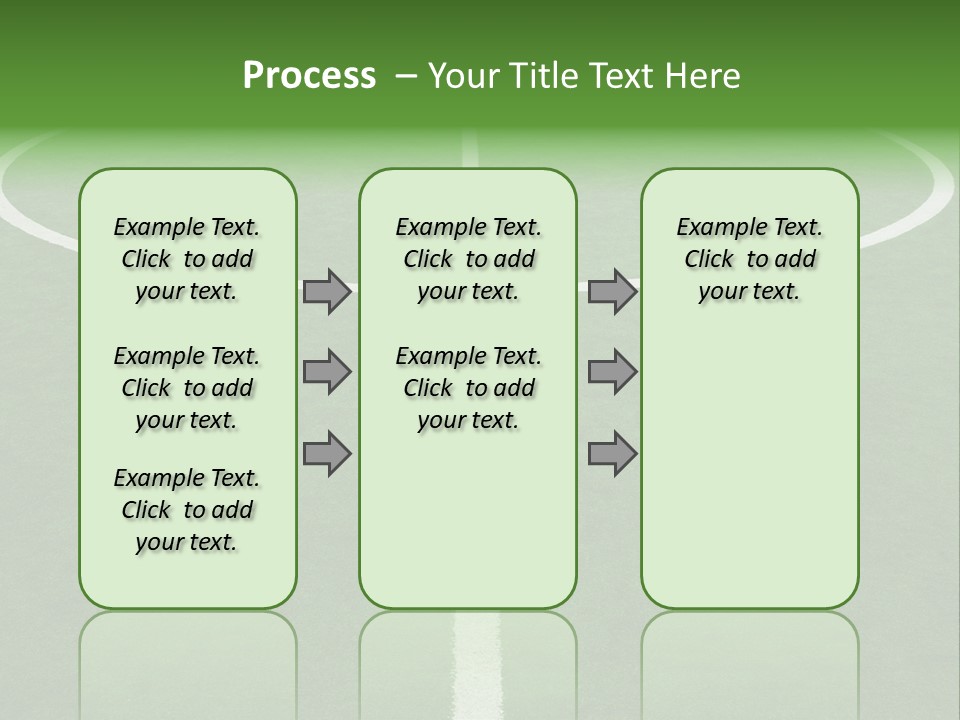 A Green Field With A White Line On It PowerPoint Template