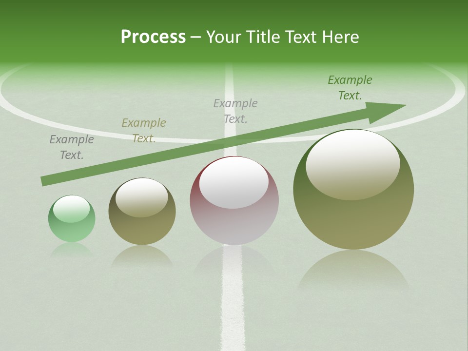 A Green Field With A White Line On It PowerPoint Template
