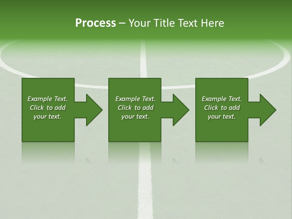 A Green Field With A White Line On It PowerPoint Template