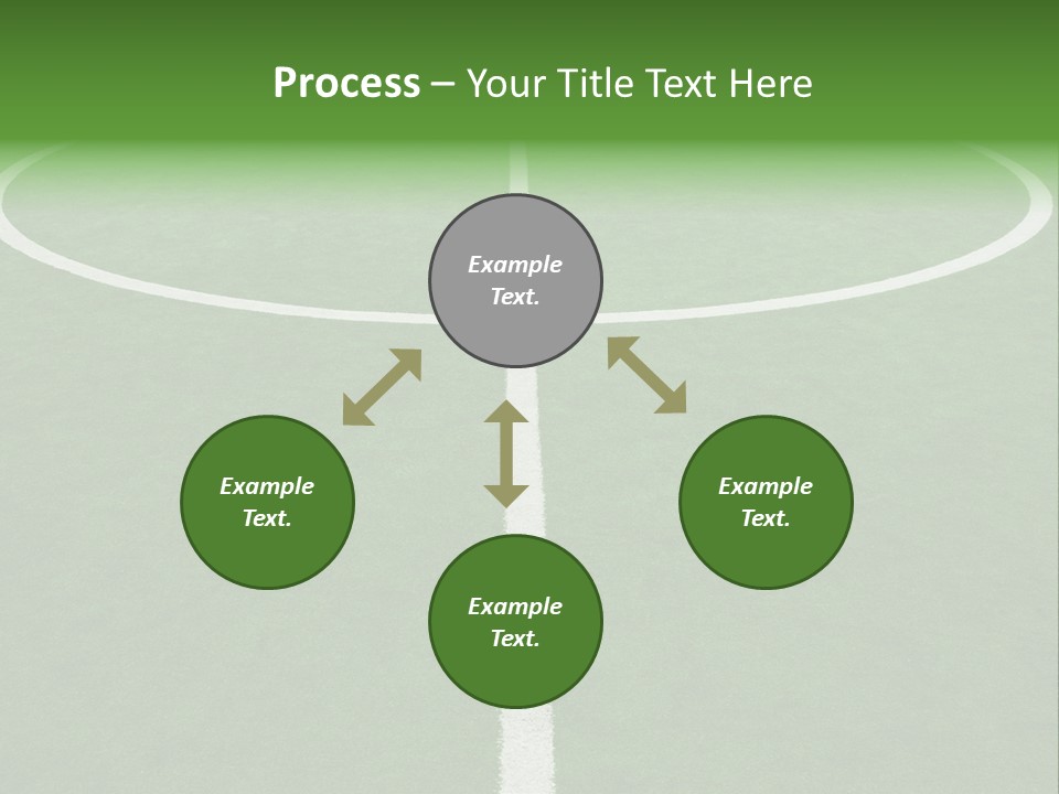 A Green Field With A White Line On It PowerPoint Template