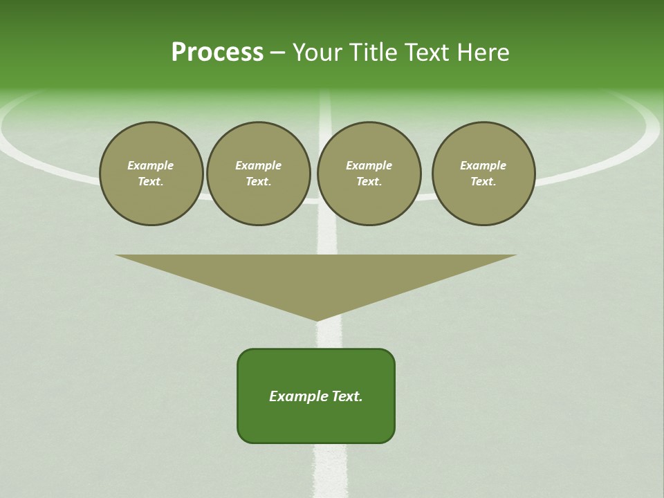 A Green Field With A White Line On It PowerPoint Template