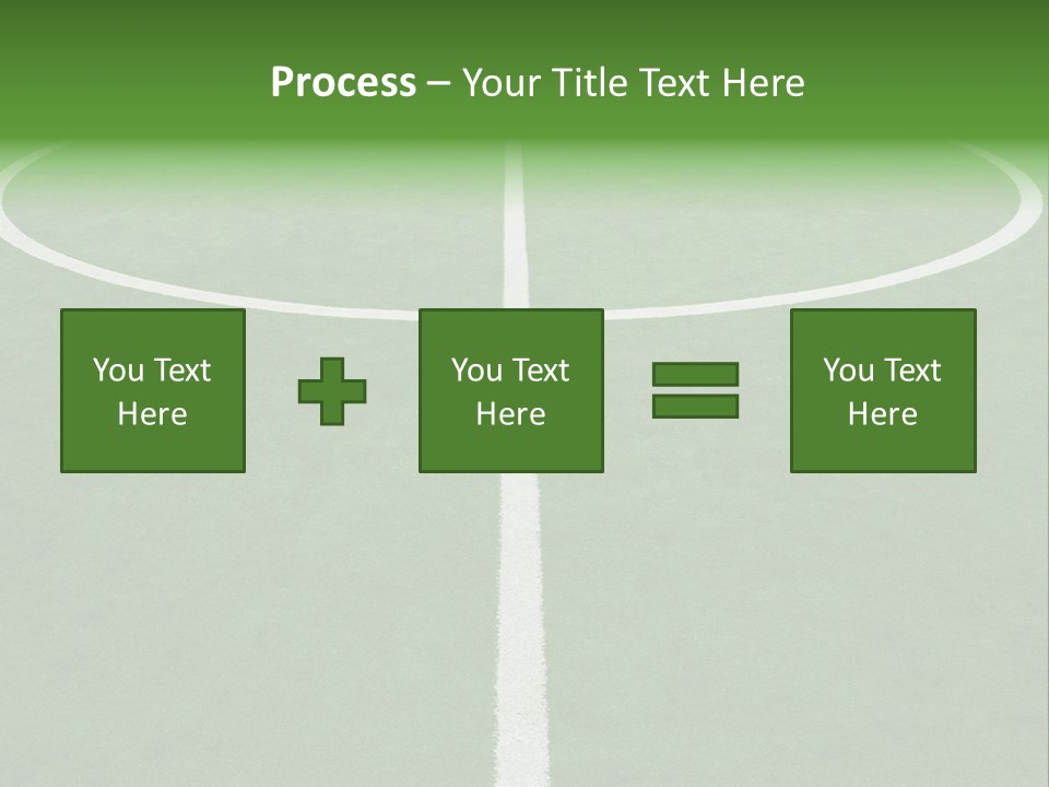 A Green Field With A White Line On It PowerPoint Template
