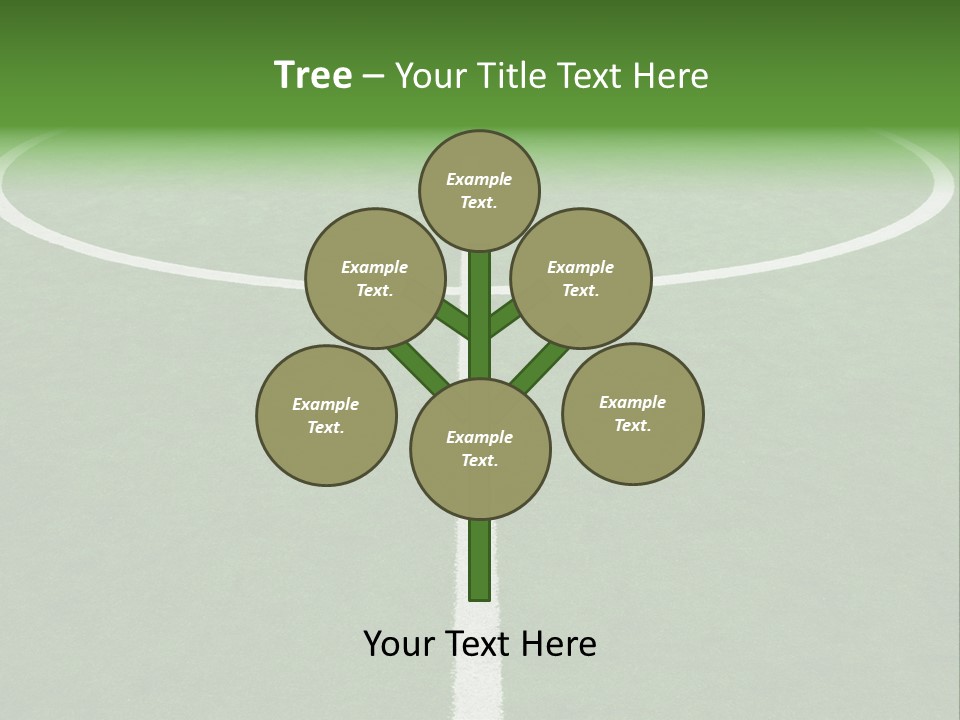 A Green Field With A White Line On It PowerPoint Template