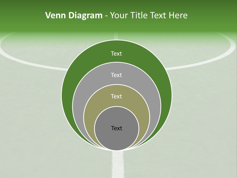 A Green Field With A White Line On It PowerPoint Template