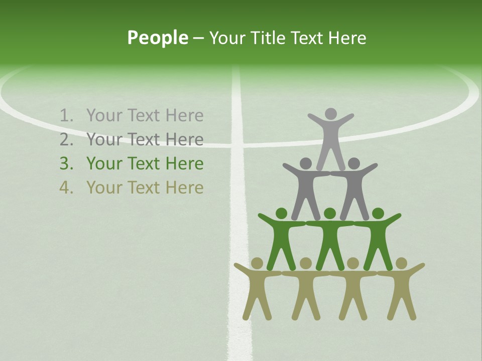 A Green Field With A White Line On It PowerPoint Template