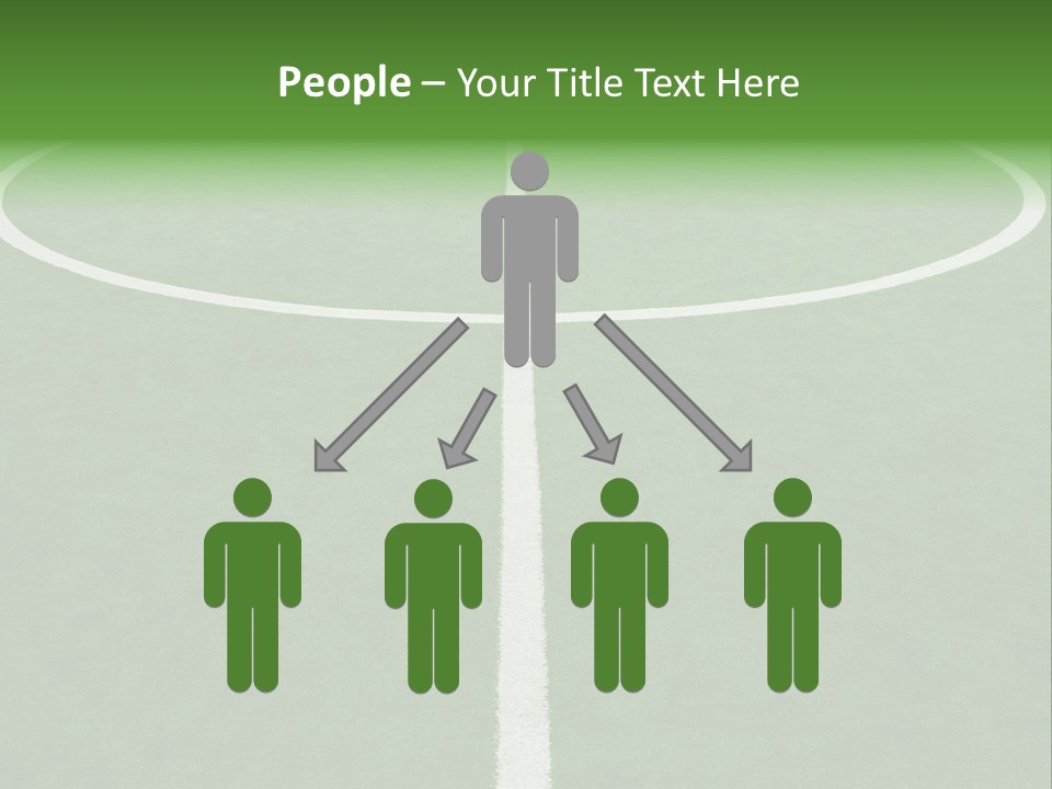 A Green Field With A White Line On It PowerPoint Template