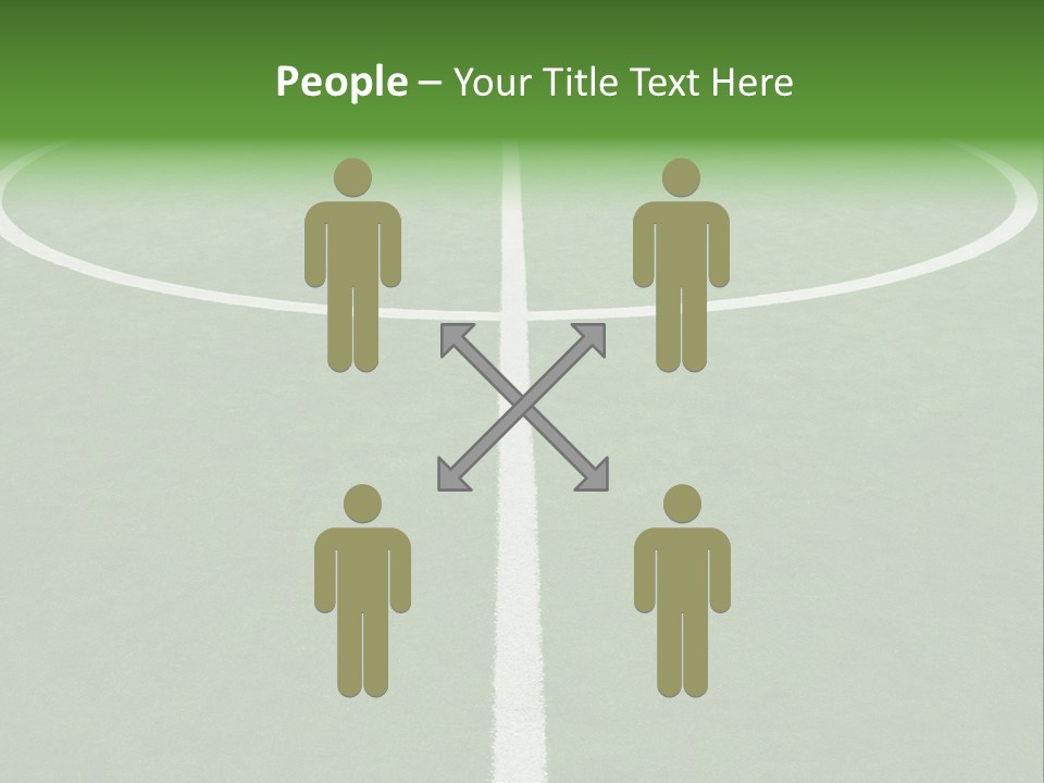 A Green Field With A White Line On It PowerPoint Template