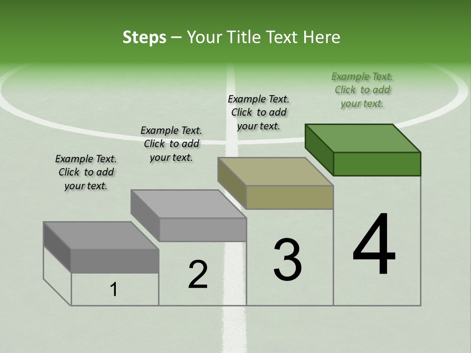A Green Field With A White Line On It PowerPoint Template