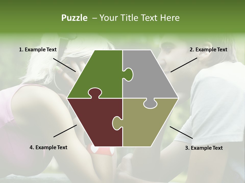 A Man And A Woman Sitting Next To Each Other PowerPoint Template