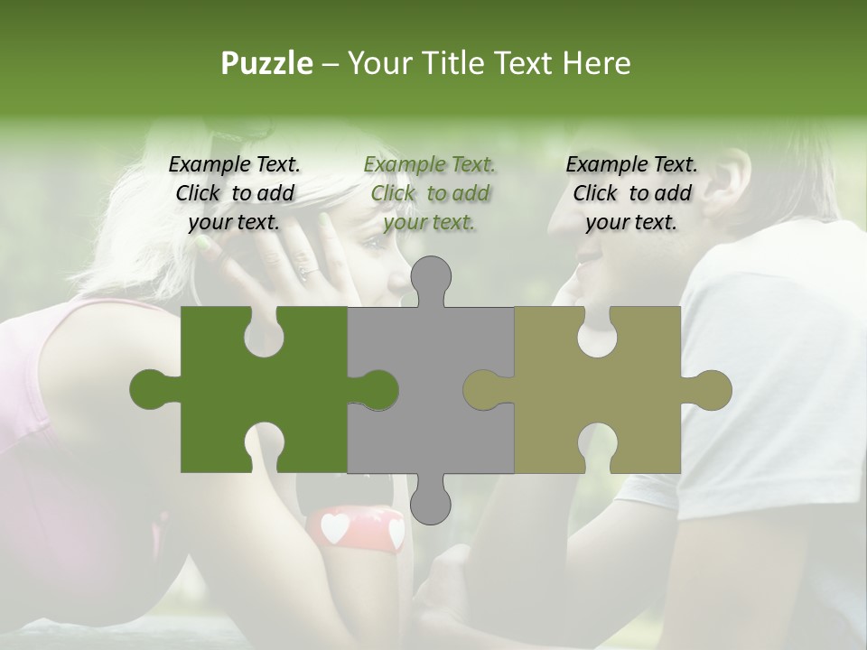 A Man And A Woman Sitting Next To Each Other PowerPoint Template