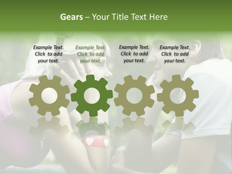 A Man And A Woman Sitting Next To Each Other PowerPoint Template