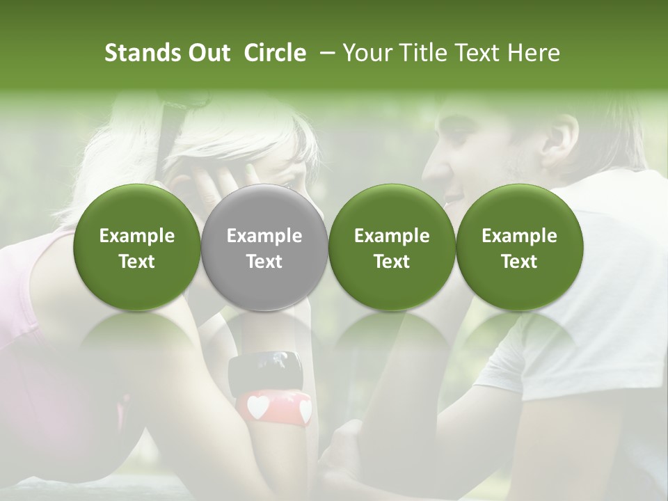 A Man And A Woman Sitting Next To Each Other PowerPoint Template