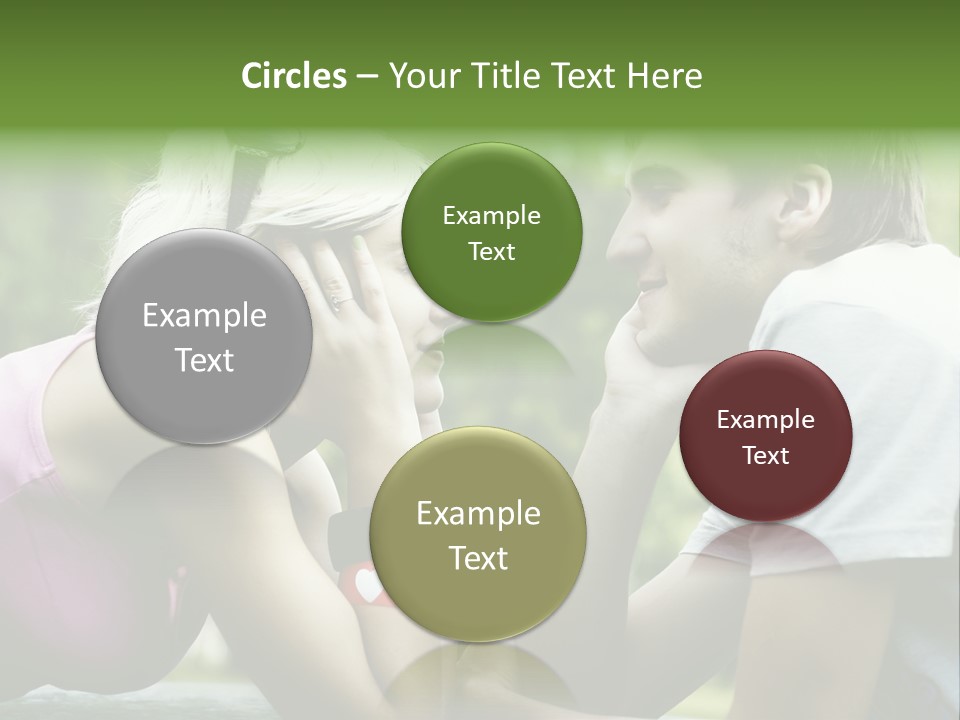 A Man And A Woman Sitting Next To Each Other PowerPoint Template