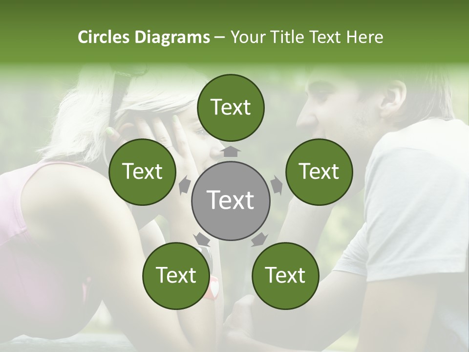 A Man And A Woman Sitting Next To Each Other PowerPoint Template