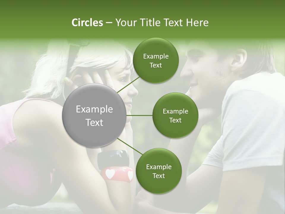 A Man And A Woman Sitting Next To Each Other PowerPoint Template