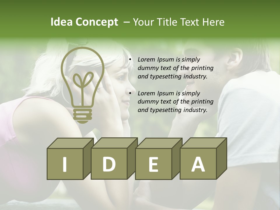 A Man And A Woman Sitting Next To Each Other PowerPoint Template