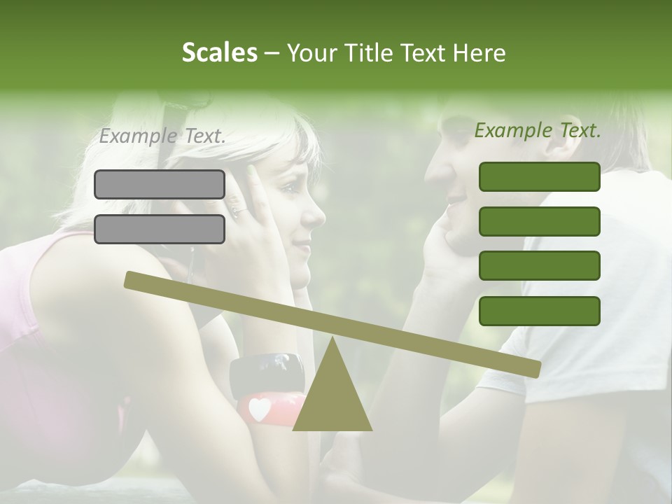 A Man And A Woman Sitting Next To Each Other PowerPoint Template