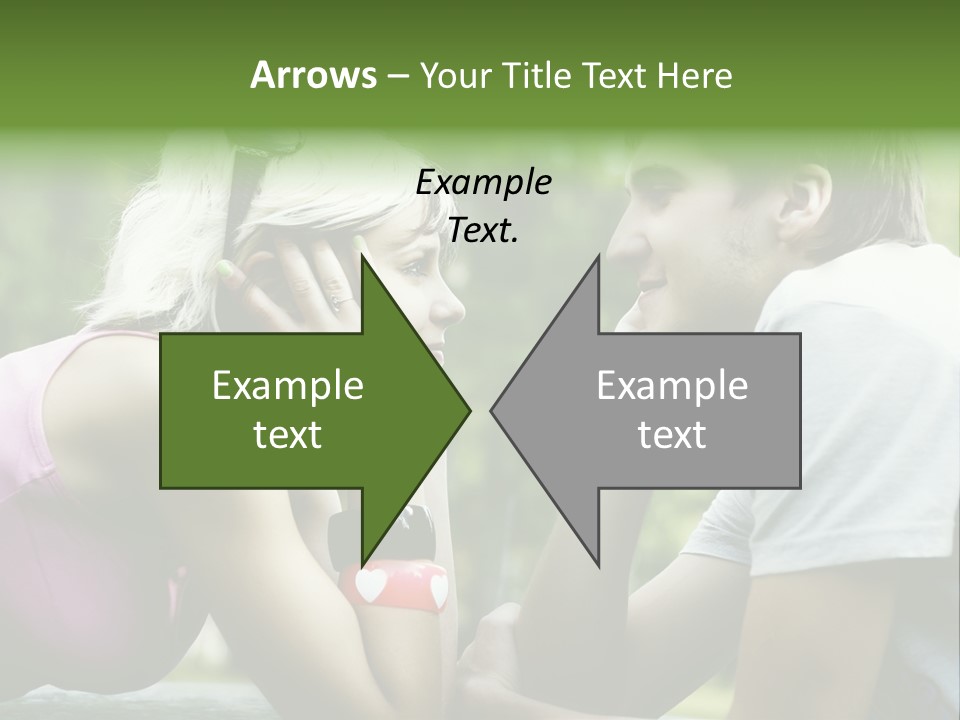 A Man And A Woman Sitting Next To Each Other PowerPoint Template