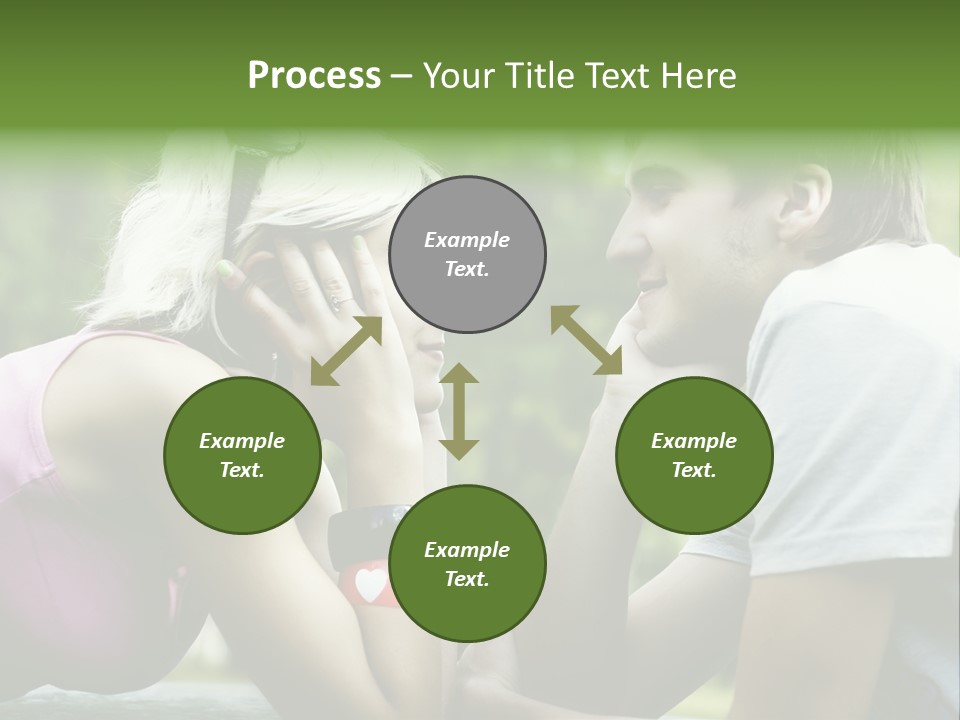A Man And A Woman Sitting Next To Each Other PowerPoint Template