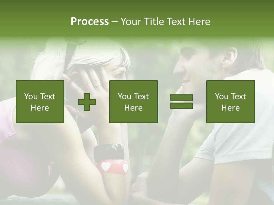 A Man And A Woman Sitting Next To Each Other PowerPoint Template