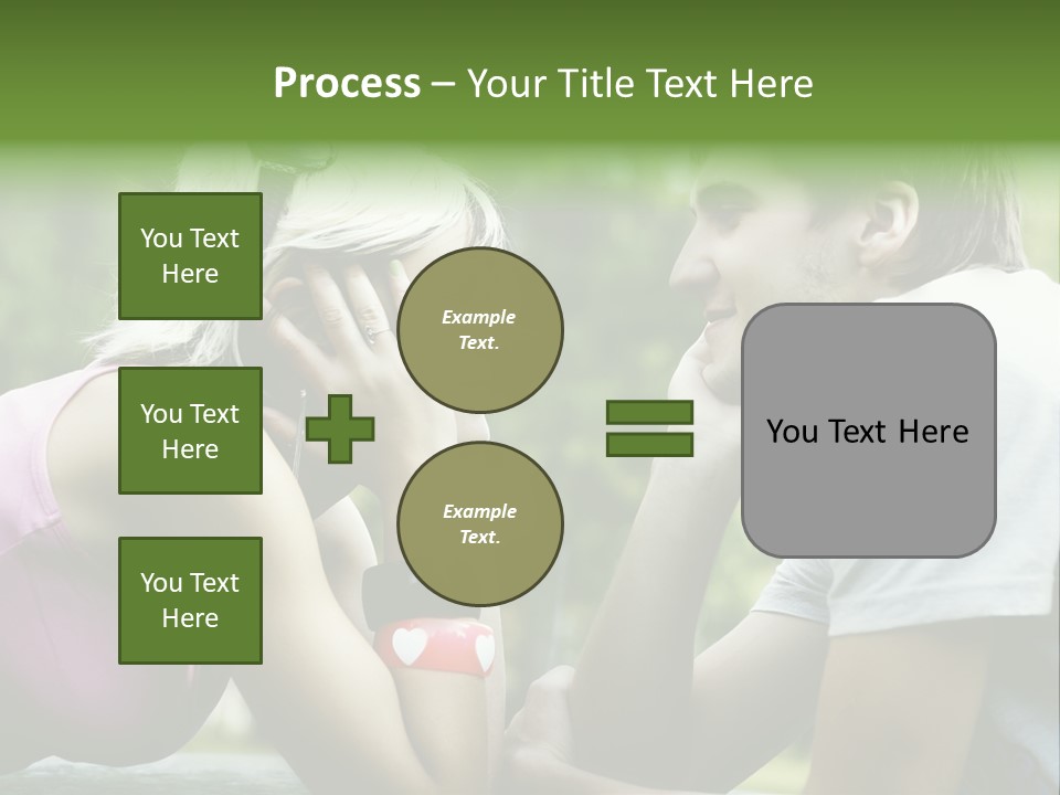 A Man And A Woman Sitting Next To Each Other PowerPoint Template