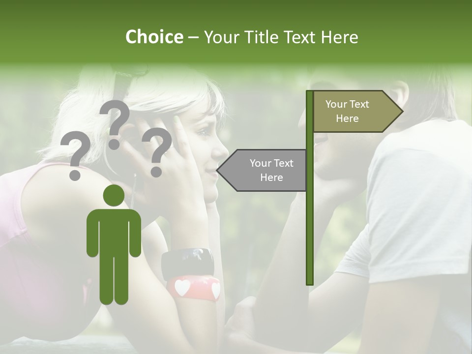 A Man And A Woman Sitting Next To Each Other PowerPoint Template