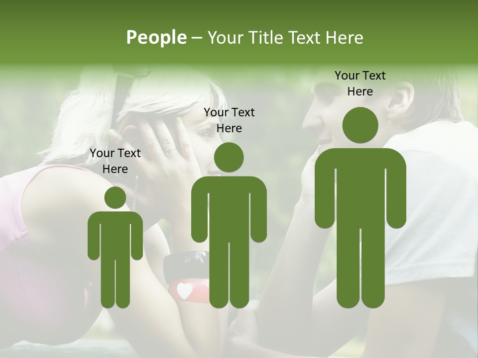 A Man And A Woman Sitting Next To Each Other PowerPoint Template